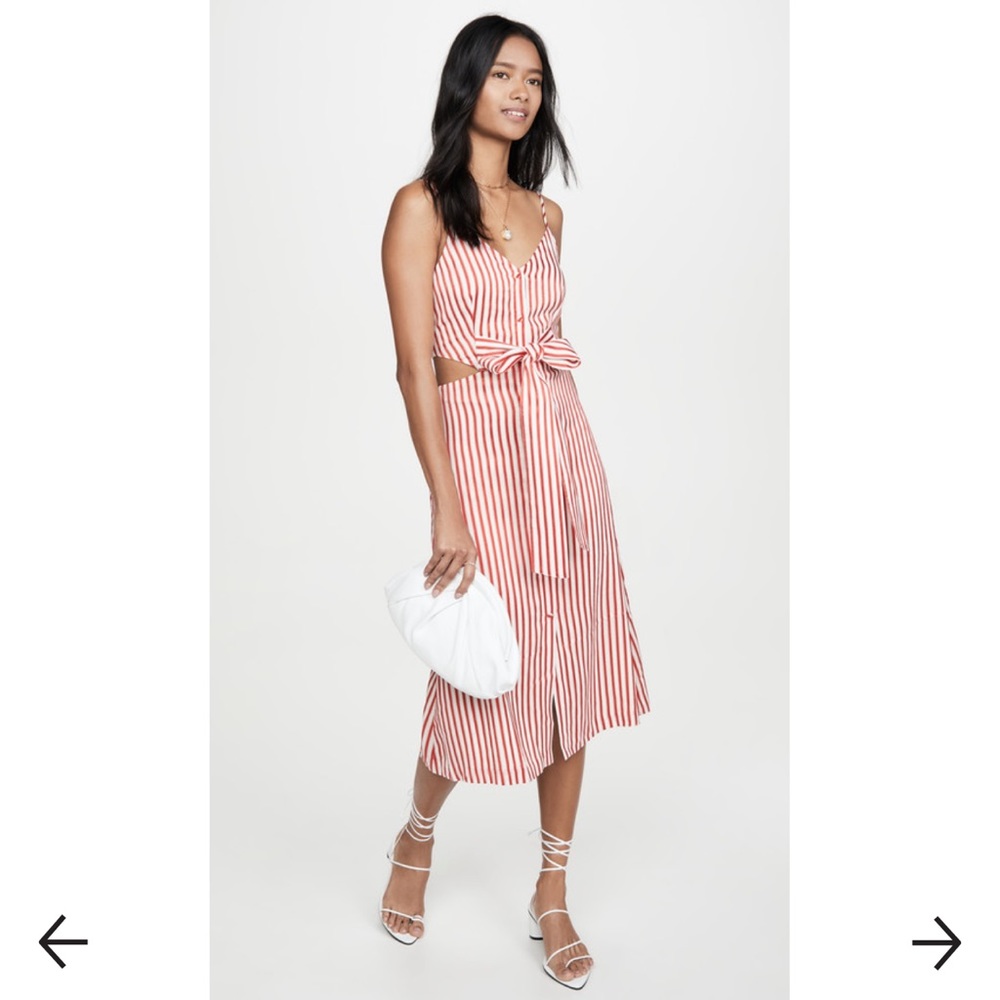 Jason Wu Fluid Stripe Front Tie Dress